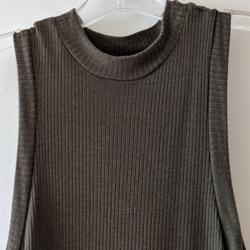 Madewell Mockneck Midi Dress Sleeveless